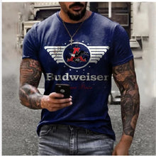 Load image into Gallery viewer, Summer Letters Print Men Oversized T-Shirt O-Neck Streetwear  Loose Clothes For Teens Vintage Pattern Male Short Sleeve Tees
