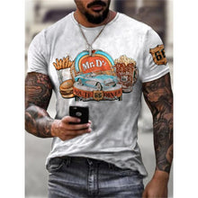 Load image into Gallery viewer, Summer Letters Print Men Oversized T-Shirt O-Neck Streetwear  Loose Clothes For Teens Vintage Pattern Male Short Sleeve Tees
