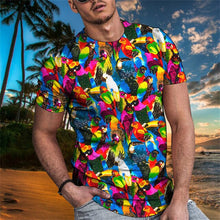 Load image into Gallery viewer, Men&#39;s Short Sleeve Tshirt Vintage Style Flamingo T shirt Color Man Clothing Oversized T-shirt 3D Printing Pullover Clothes
