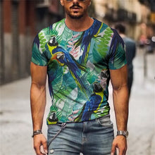 Load image into Gallery viewer, Men&#39;s Short Sleeve Tshirt Vintage Style Flamingo T shirt Color Man Clothing Oversized T-shirt 3D Printing Pullover Clothes
