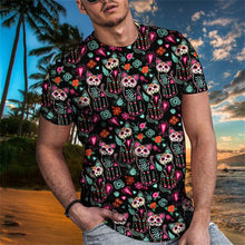 Load image into Gallery viewer, Men&#39;s Short Sleeve Tshirt Vintage Style Flamingo T shirt Color Man Clothing Oversized T-shirt 3D Printing Pullover Clothes
