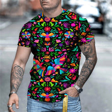 Load image into Gallery viewer, Men&#39;s Short Sleeve Tshirt Vintage Style Flamingo T shirt Color Man Clothing Oversized T-shirt 3D Printing Pullover Clothes
