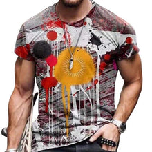 Load image into Gallery viewer, Men Vintage Oversized Short Sleeve T Shirts 2021 Summer Harajuku Ethnic Style 3D Print O Collared Graphic T-Shirt
