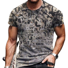 Load image into Gallery viewer, Men Vintage Oversized Short Sleeve T Shirts 2021 Summer Harajuku Ethnic Style 3D Print O Collared Graphic T-Shirt
