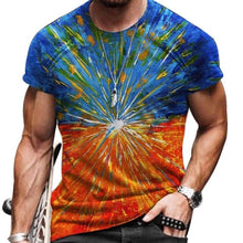 Load image into Gallery viewer, Men Vintage Oversized Short Sleeve T Shirts 2021 Summer Harajuku Ethnic Style 3D Print O Collared Graphic T-Shirt
