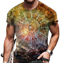 Load image into Gallery viewer, Men Vintage Oversized Short Sleeve T Shirts 2021 Summer Harajuku Ethnic Style 3D Print O Collared Graphic T-Shirt
