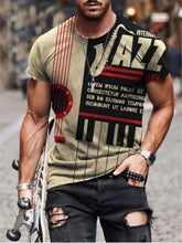 Load image into Gallery viewer, Men Fashion Stitching Short Sleeve Tshirts Summer New Men&#39;s Oversized Vintage Print O Collared T Shirts Harajuku Tee Shirt Tops
