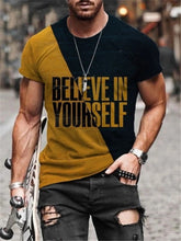 Load image into Gallery viewer, Men Fashion Stitching Short Sleeve Tshirts Summer New Men&#39;s Oversized Vintage Print O Collared T Shirts Harajuku Tee Shirt Tops
