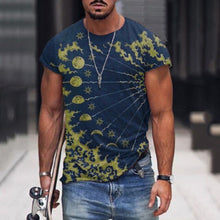 Load image into Gallery viewer, Men Vintage Oversized Short Sleeve T Shirts Summer New Fashion Harajuku Ethnic Style 3D Print O Collared Graphic T-Shirt
