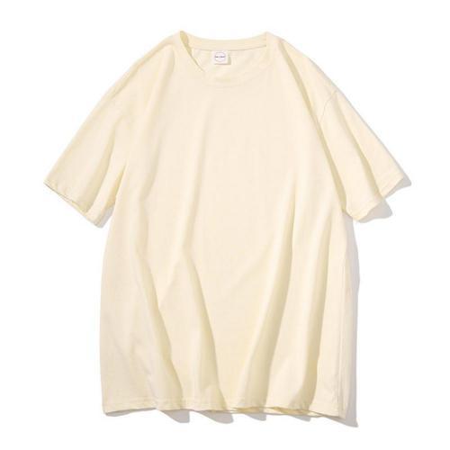 Summer Unisex Cotton Casual Loose Solid Color T-shirt O Neck Short Sleeve Top soft and comfortable for to wear suitable for Dail